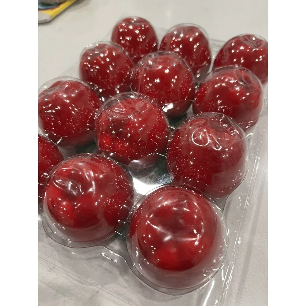 Vintage Lot 12 Hanging Christmas Apples Ornaments (New Sealed) Red Holiday